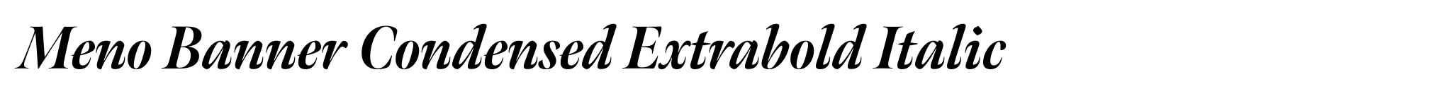 Meno Banner Condensed Extrabold Italic image